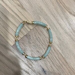 Elegant Gold and Green Bracelet